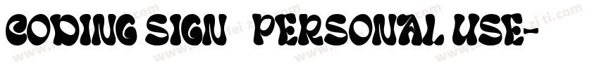 Coding Sign   Personal Use字体转换
